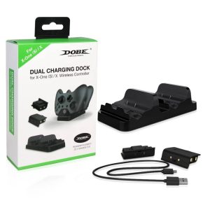 Base De Carga Doble Para Xbox One / Xbox One S + Dos Baterías / DOBE