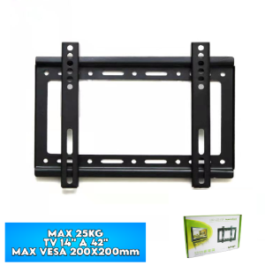 Soporte Para TV De 14 A 42 / MAX 25KG / MAX VESA 200X200MM / Fijo / 0.7mm Grosor
