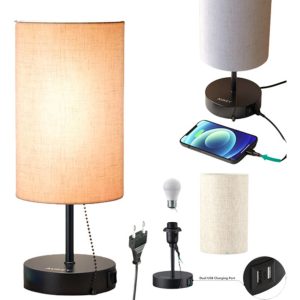 Lampara Portátil De Escritorio Metálica Con 2 USB 220V