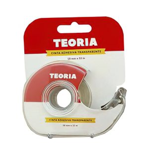 Cinta Adhesiva Transp.18MM X 33M C/Dispensador TEORIA