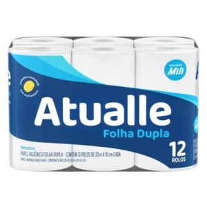 Papel higienico doble hoja 12 rollos 20m Atualle