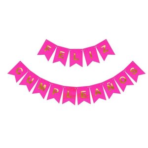 Cartel Feliz Cumpleaños chico Fluo