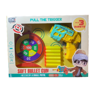 Arma con tiro al blanco en caja Soft Bullet gun