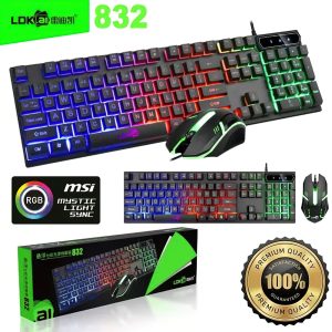Telcado y mouse Tipo Gamer ai 832 con luces led