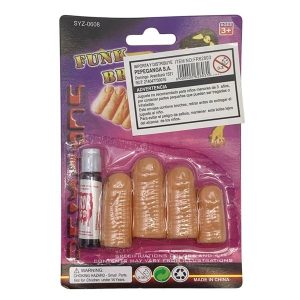 dedos de goma x4 con capsula de sangre funk broken figer