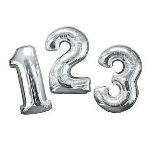 Globo 16 Pulgadas Numero Plata O Dorado BALLON