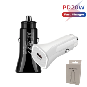 Cargador De Auto Carga Rapida Tipo-C PD 20W