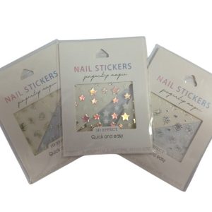 Stickers decoracion de uñas 3d flores y hojas plateados