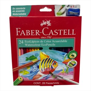 Lapices De Colores x24 Acuarelable Faber Castell