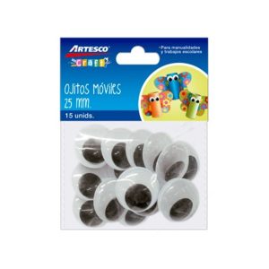 Ojitos Moviles 25mm Artesco x15 Unidades