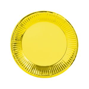 Plato Descartable de Carton Metalizado x10