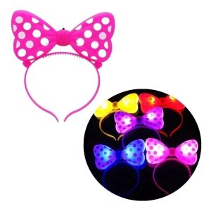 Vincha Luces Led Moño Cotillon C91