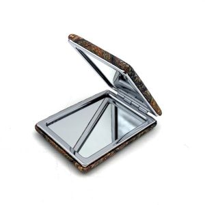 Espejo de cartera rectangular 2 en 1 Cosmetic Mirror 6×8.5cm