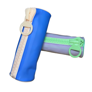 Cartuchera de goma con cierre grande varios colores 21X7CM