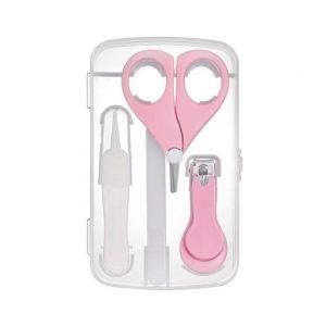 Set manicuría para bebé, 4 accesorios, en caja de plástico