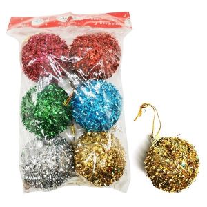 Bolas navideñas x6 4,5cm con textura