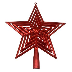 Adorno puntero estrella grande roja en bolsa