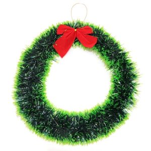 Adorno para puerta corona navideña, en bolsa