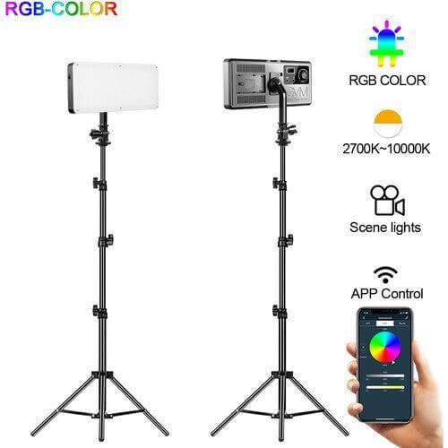 2 Páneles de Luz LED RGB con Pedestales, marca GVM - Imagen 3