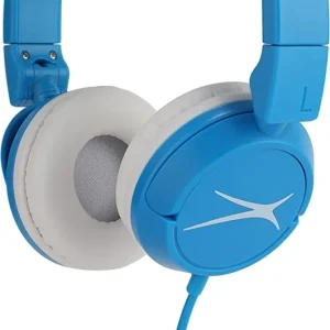 Altec Lansing Auriculares para niños Over The Ears – Tecnología de limitación de volumen para desarrollar orejas, de 6 a 9 años, perfectos para aprender desde casa, azul