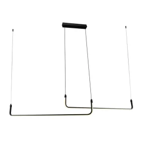 Colgante Led BOB 42w Negro Diseño Moderno