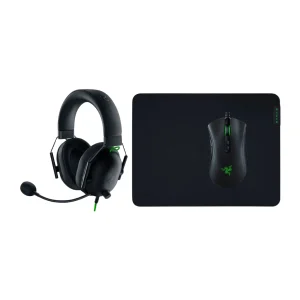 Set Audífonos Alámbricos de Diadema Mouse y Mouse Pad Gaming Battle Bundle, 3 Piezas