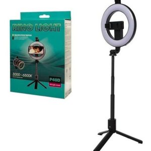 ARO DE LEDS 16 CM CON TRIPODE BLUETOOTH