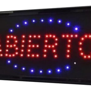 CARTEL DE LED LUMINOSO “ABIERTO” 220V