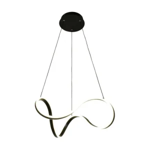 Colgante Leed Todo 42w Negro Deco Moderno