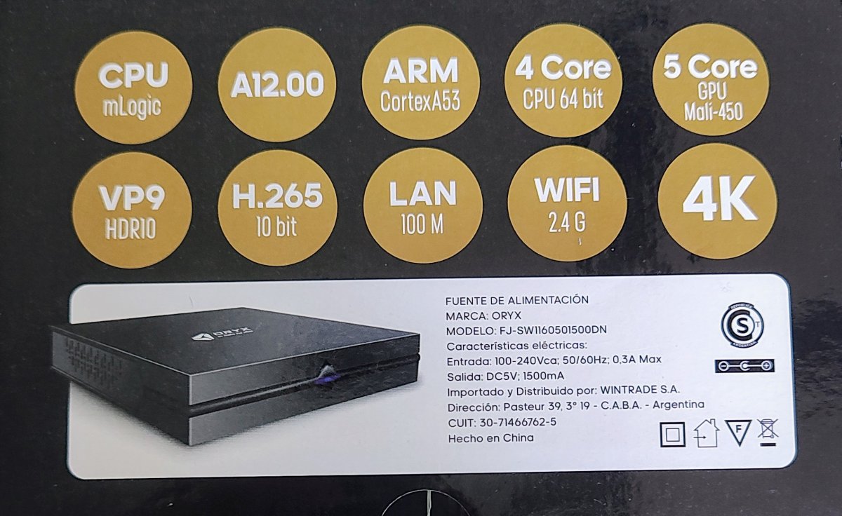 Tv Box – Oryx (Android) – C2 - Imagen 2