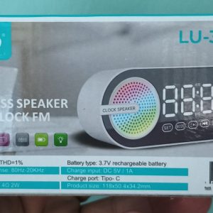 Reloj Digital Recargable con Parlante Bluetooth Rgb