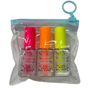 Resaltadores de esmalte 3 colores fluor