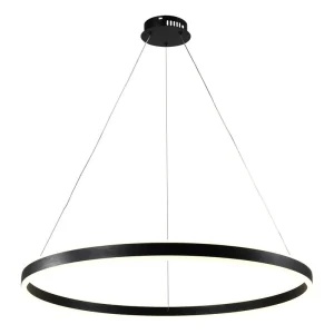 Colgante Bi Led 80w 80cm Negro Calido