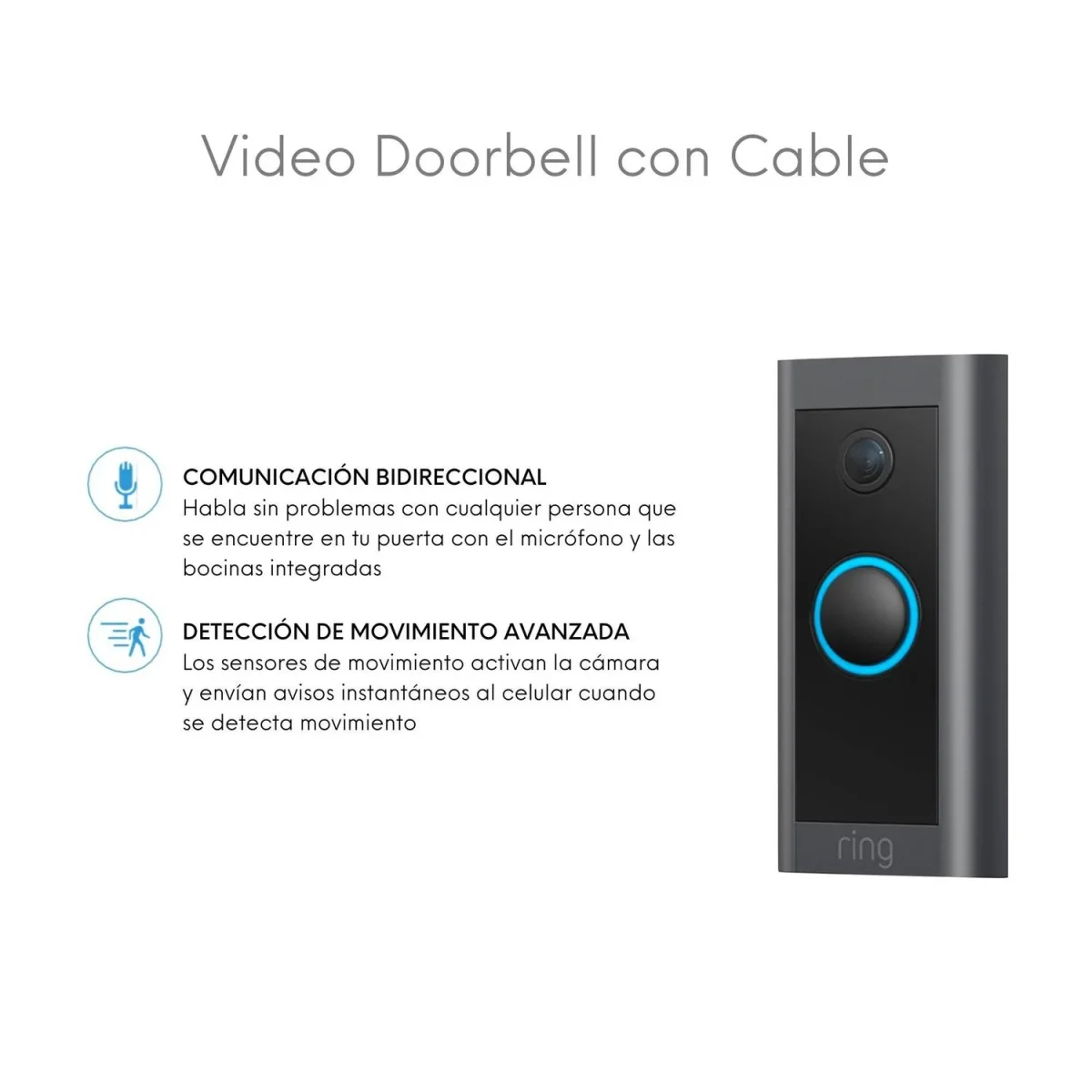 Timbre Inteligente Video Doorbell Wi-Fi con Cable - Imagen 8