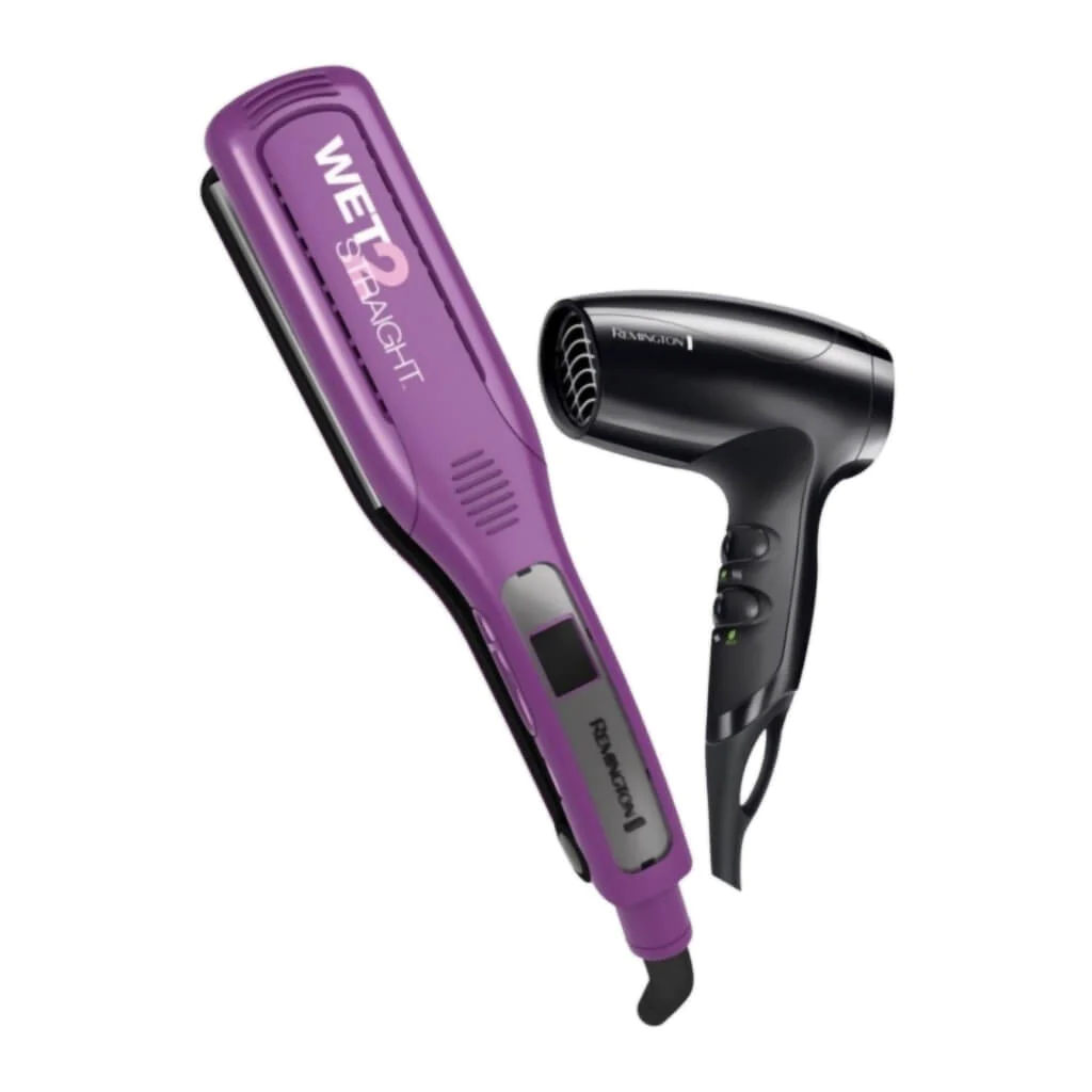 Remington combo secador y alisador ceramica mas iones wet S8001-D5000-F - Imagen 8