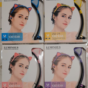 Auricular Bluetooth con orejitas y luz